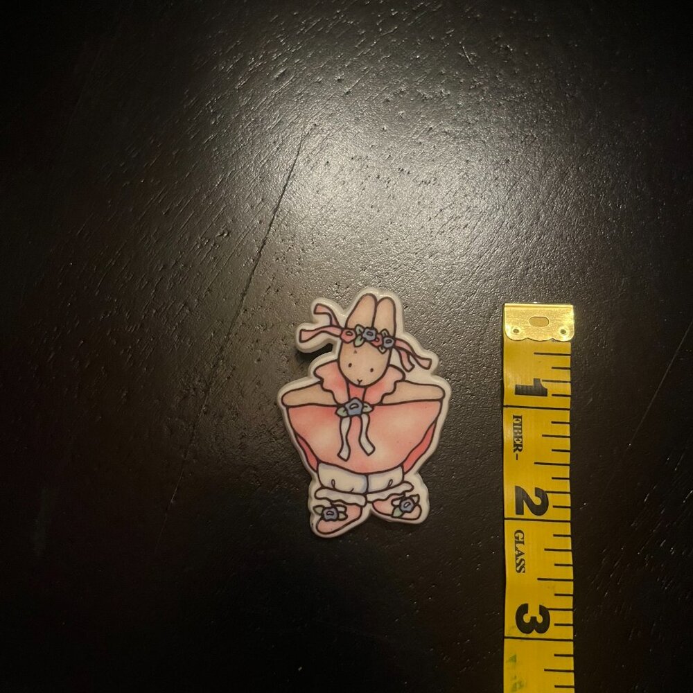 Vintage Daisy Kingdom Bunny Ballerina Pin - Picture 4 of 4